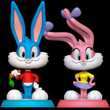 3D file Buster Bunny and Babs Bunny - Tiny Toon Adventures・3D printable  model to download・Cults