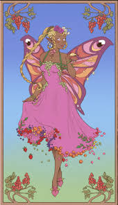 Summer Queen Fairy Forest Art Vibrant Flower Doll Divine