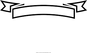 They're great for all ages. Ribbon Banner Coloring Page Black And White Ribbon Banner Png Full Size Png Download Seekpng