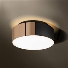 Tal Rollo Layers Collection Surface Mounted Lighting Fixture Equipped With Led Textured Black And Copper Finish Verlichting