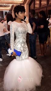 Silver Sequin White Trumpet Long Sleeve Prom Gown Prom Girl Dresses Prom Prom Dresses