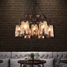 Cylindrical Hanging Pendant Lights Classic Steel 7 Heads Unique Hanging Chandelier Light For Coffee Shop Takeluckhome Com