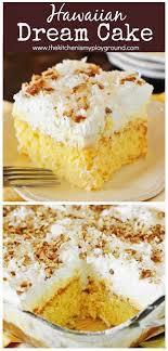 Topped off with fluffy whipped cream, coconut. Hawaiian Dream Cake A Layered Delight With Pineapple Coconut Laced Yellow Cake Creamy Pineapple Hawaiian Dream Cake Coconut Recipes Pineapple Cake Recipe