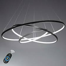 3 light 80 60 40 20 cm led pendant light metal acrylic ring circle design painted finishes 90w 113w 3 rings 4 rings dimmable with remote control 2021 us 187 woonkamerlampen hangende lampen hal verlichting