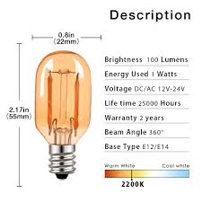 How long does an led light bulb last? Ganriland T22 1watt Led Lamp 12v 24v Led Cob Filament Bub E12 E14 Dc Ac 12v Candle Vintage Decoration Night Light Bulbs For Room Led Bulbs Tubes Aliexpress