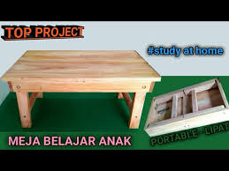 Cara bikin meja lipat belajar anak. Membuat Meja Belajar Lipat Untuk Anak Diy Portable Folding Table Youtube