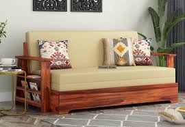 Maybe you would like to learn more about one of these? Buy Della Sofa Cum Bed With Armrests Honey Finish Online In India Wooden Street