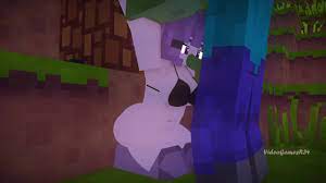 Minecraft Zombie fucks girl relaxing under a  