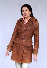 vintage braun tan frauen leder trenchcoat label grosse s etsy leder trenchcoat trenchcoat damen regenmantel