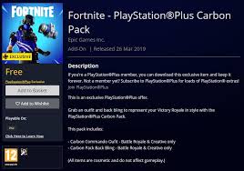 Though it might lack star power compared to putting iron man or batman. Fortnite Playstation Plus Carbon Pack Now Available In Select Regions Fortnite Intel
