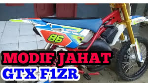 I modifed almost everything i borrowed. Modifikasi Yamaha F1zr Trail Grasstrack Cocok Buat Adventure Atau Trabas Youtube