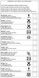 Examples Of Single Transferable Vote Ballot Papers From Around The World Endfptp