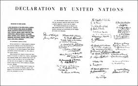 1942 Declaration Of The United Nations United Nations