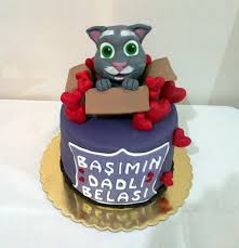 My Talking Tom Cake Kedi Tom Pasta My Talking Tom Pasta Tortas De Gato Tortas Pasteles