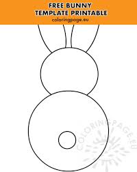 The easter bunny is sometimes depicted with clothes. Bunny Template Coloring Page