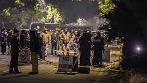 The spot of the blast is less than two kilometres from the venue of the beating retreat ceremony, which is underway. Delhi Blast Cctv Shows Cab Dropping Off 2 Men Near Israeli Embassy Blast Site Probe On