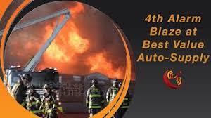 4th Alarm Blaze At Best Value Auto Supply Youtube