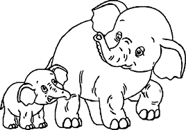 Cool Baby And Mother Elephant Free Coloring Page Free Coloring Pages Coloring Pages Free Coloring