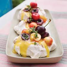 Cherry Lemon Curd Pavlovas Pavlova Pavlova Recipe Food