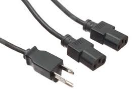 Nema 5 15 To C13 Splitter Power Cord 15 Amp 14 Awg