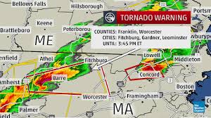 The weather service says a storm capable of producing a tornado will be near ayer. The Weather Channel On Twitter 2 Tornado Warnings Nw Of Boston In N Massachusetts Strong Rotation On Cell Near Barre Seek Shelter Now Mawx Http T Co In5m1la5oo
