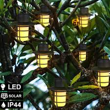 Heute zeige ich euch die anleitung für sommerliche laternen für den garten aus zink blumentöpfen und ästen. Led Solar Lichterkette 10 X Laternen Leuchten Aussen Garten Feuer Effekt Lampen Eur 28 80 Picclick De