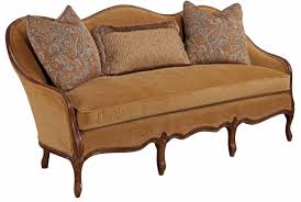 Wood furniture for home 2020 new leather couch power recliner for elderly 2020 best pu sofa modern 2020 livingroom set 2020 leisure sofa small black sofa. Kincaid Furniture Naples Traditional French Sofa With Exposed Wood Camel Back And Loose Back Pillows Lindy S Furniture Company Sofa