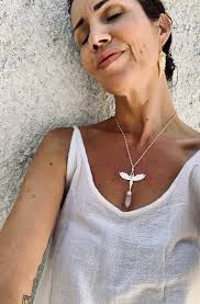 925 Silver Angel Pendant: Rose Quartz "self Love" Talisman