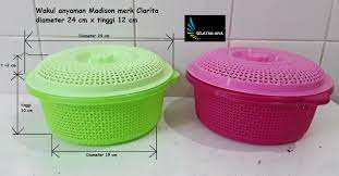 Jual Wakul Plastik Anyaman Ada Tutupnya Madison Merk Clarita Anyaman Wadah Surabaya