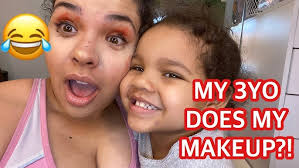 MY 3YO DOES MY MAKEUP?!