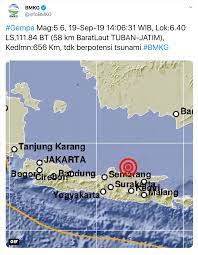 Aplikasi info gempa bumi terkini memiliki informasi seputar situasi gempa bumi terupdate di indonesia, dan dilengkapi juga dengan fitur perkiraan aplikasi pendeteksi gempa untuk android berikutnya info gempa bumi terkini dan cuaca. Gempa Magnitudo 6 Guncang Tuban Jatim Tak Berpotensi Tsunami Suara Muslim