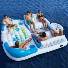 Your Own Personal Oasis On Water 6 Person Maximum Capacity Contoured Sofas Built In Coolers Description Pool Floaties Cool Pool Floats Inflatable Pool