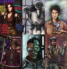 So Here S A Compilation Of All My Fallout 4 Characters I Know Still Missing Deacon And The Dlc Characters I Might Do Them For Fun Fallout Art Fallout Deacon