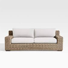 Shop crate & barrel at chairish, home of the best vintage and used furniture, decor and art. Abaco Outdoor Sofa With White Sand Sunbrella Cushions Crate And Barrel