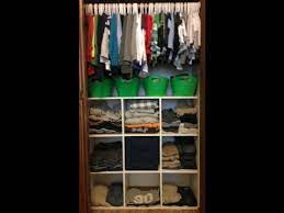 Would definitely convert the hanging clothes to go from side to side instead of front to back though. 2 Kids A Very Small Closet Organization Tour Youtube