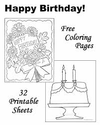 Free coloring pages for birthdays. Birthday Coloring Pages
