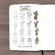 How to draw a cactus very simple. Simple Doodles 40 Easy Doodles For Bujo Simple Life Of A Lady