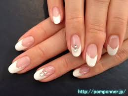 定番のホワイトフレンチネイル 2013 6 french nails round nails wedding nails french