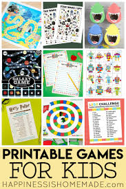 Each worksheet already has a data grid drawn out for kids to practice their deductive reasoning skills. 25 Fun Printable Games For Kids Happiness Is Homemade