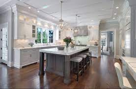 Find kitchen island in canada | visit kijiji classifieds to buy, sell, or trade almost anything! White Cabinets With Medium Gray Island Grey Kitchen Island Wood Floor Kitchen Kitchen Cabinet Design