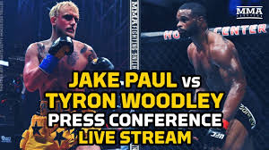 Et in the united states and at 1 a.m. Jake Paul Vs Tyron Woodley Press Conference Live Stream Mma Fighting Youtube