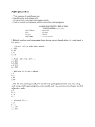 Add to my workbooks (0) download file pdf embed in my website or blog add to google classroom add to microsoft teams. Soal Matematika Kelas 6