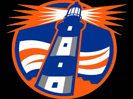The stick, which forms the letter b has the parent islanders ny logo as the tape on the blade, a subtle nod to the affiliation between the two clubs. Islanders Lighthouse Logos