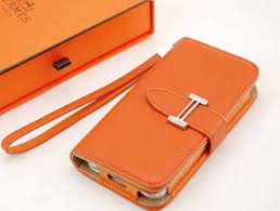 Authentic Leather Hermes Iphone 5c Case Orange Wallet Fashion Iphone Leather Case Leather