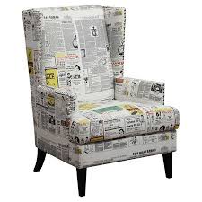 Newsie Arm Chair White Accent Chair Accent Chairs Printed Accent Chairs