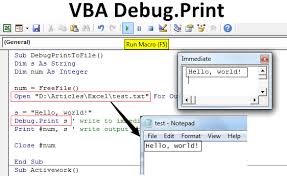 vba debug print how to use debug print to analyze vba code