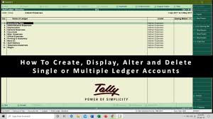 The payment made by the company is listed as an expense for the accounting period. How To Manage Single Or Multiple Ledger Accounts In Tally Erp 9 Lesson 10 Lesson Accounting Computerized Accounting