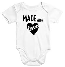 Baby Body Made With Love Herz Kurzarm Bio Baumwolle Aufdruck Moonworks In 2020 Baby Body Bemalen Body
