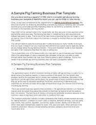 Doc A Sample Pig Farming Business Plan Template James Akinwole Academia Edu