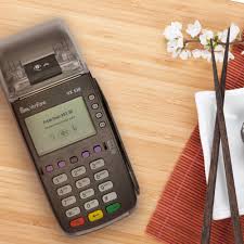 · push the eight button again · enter the password, which is one, alpha, alpha, six, six, eight, three, . Vx 520 Verifone